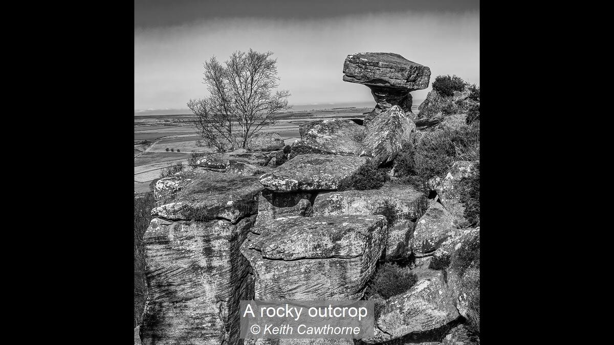 A rocky outcrop